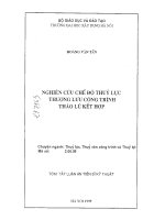 Nghiên cứu chế độ thủy lực thương lưu công trình tháo lũ kết hợp 