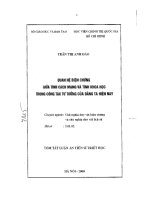 Quan hệ biện chứng giữa tính cách mạng và tính khoa học trong công tác tư tưởng của đảng ta hiện nay 