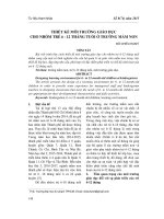 Thiết kế môi trường giáo dục cho nhóm trẻ 6   12 tháng tuổi ở trường mầm non