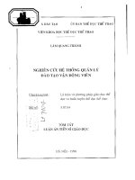 Nghiên cứu hệ thống quản lý đào tạo vận động viên 