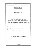 Bệnh giun sán đường tiêu hóa của dê địa phương ở một số tỉnh miền núi phía bắc việt nam và biện pháp phòng trị 