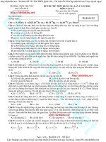 Đề thi thử môn vật lý cho học sinh 12