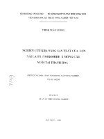 Nghiên cứu khả năng sản xuất của lợn nái lai f1 nuôi tại thanh hóa 