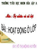 Giáo án Power Point TNXH lớp 1 bài Hoạt động ở lớp