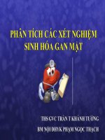 Bài giảng phân tích các xét nghiệm sinh hóa gan mật   ths  trần khánh tường