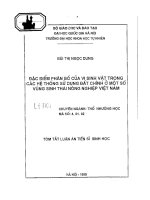 Đặc điểm phân bố của vi sinh vật trong các hệ thống sử dụng đất chính ở một số vùng sinh thái nông nghiệp việt nam 