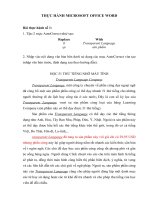 Bài tập lớn THỰC HÀNH MICROSOFT OFFICE WORD