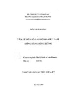 Vấn đề dân số lao động việc làm đồng bằng sông hồng 