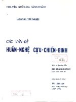 các vấn đề huấn nghệ cựu chiến binh