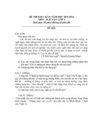 Đề và đáp án Kiểm tra Học Kì II-Môn Ngữ Văn 9