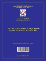 Thiết kế   chế tạo thử nghiệm robot hàn tự động nhận diện mối hàn