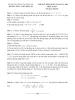 tuyển tập đề thi TN THPT toán 12 các trường 2016