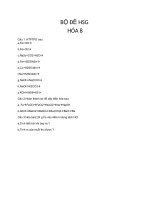 BỘ đề HSG hóa 8 hay
