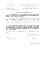 Mẫu công văn kê khai thu nộp thuế nhà đất