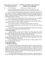 KẾ HOẠCH BỒI DƯỠNG THƯỜNG XUYÊN NĂM HỌC 20142015