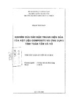 Nghiên cứu các đặc trưng hiệu quả của vật liệu composite và ứng dụng tính toán tấm và vỏ 