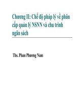 quy định về phân cấp quản lý ngân sách và chu trình ngân sách