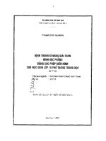 Hình thành kĩ năng giải toán hình học phẳng bằng các phép biến hình cho học sinh lớp 10 phổ thông trung học 