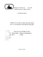 Nghiên cứu giá trị của siêu âm trong đánh giá các tổn thương chấn thương thận kín 