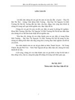 Đánh giá chất lượng nước ngầm dùng trong sinh hoạt và sản xuất tại thôn thanh xuyên, xã trung thành, huyện phổ yên, tỉnh thái nguyên 