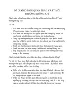 ĐỀ CƯƠNG môn QUAN TRẮC và Phát Triển môi TRƯỜNG KHÔNG KHÍ