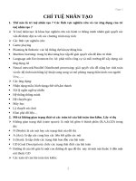 Đề cương CHÍ TUỆ NHÂN tạo 