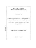Nghiên cứu quá trình công nghệ thích hợp sản xuất uran kỹ thuật từ quang cát kết việt nam 