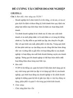 ĐỀ CƯƠNG tài CHÍNH DOANH NGHIỆP 