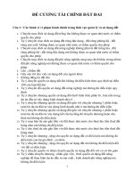 ĐỀ CƯƠNG tài CHÍNH đất ĐAI 