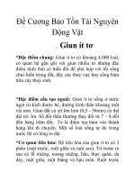 Đề cương bảo tồn tài nguyên động vật 