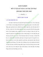 Một số kinh nghiệm giúp học sinh tiểu học cảm thụ âm nhạc 