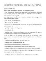 ĐỀ CƯƠNG THANH TRA đất ĐAI – xây DỰNG 