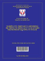 Nghiên cứu thiết kế và mô phỏng hệ thống tự động lưu và xuất kho thành phẩm tại công ty SVEAM