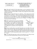 Đề thi HSG huyện môn Vật lí 8 (15-16)