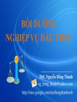Bài giảng bồi dưỡng nghiệp vụ đấu thầu   ths  nguyễn hồng thanh
