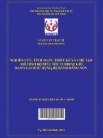 Nghiên cứu, tính toán, thiết kế và chế tạo mô hình bộ điều tốc turbine gió bằng cách sử dụng hệ bánh răng nón