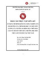 Mối quan hệ giữa trình độ học vấn và mức lương của người lao động dựa trên báo cáo về chuyển tiếp giữa trường học đến việc làm