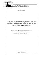 Bồi dưỡng phương pháp thực nghiệm cho học sinh nhằm nâng cao hiệu quả dạy học cơ học lớp 10 phổ thông trung học 