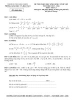 ĐỀ - ĐÁP ÁN THI HSG TOÁN 7 Huyện Hoài Nhơn. Năm học 2015 - 2016