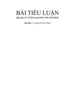 BÀI TIỂU LUẬN: TƯ TƯỞNG ĐẠO ĐỨC HỒ CHÍ MINH