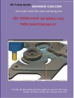 Lập trình phay 2D nâng cao trên mastercam X7