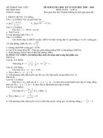 Đề HK2 Toán 11 (Sở GD&ĐT Bạc Liêu)