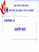 Nguyên lý chi tiết máy   chương 10  khớp nối