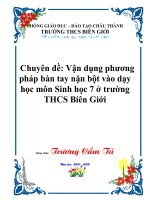 Vận dụng phương pháp bàn tay nặn bột vào dạy học môn sinh học 7 ở trường THCS biên giới 