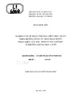 Nghiên cứu sử dụng phương tiện trực quan theo hướng tích cực hóa hoạt động nhận thức của học sinh trong giờ học ở trường trung học cơ sở 