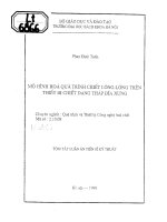 Mô hình hóa quá trình chiết lỏng lỏng trên thiết bị chiết dạng tháp đĩa xung 