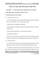 Báo cáo tham quan nhận thức tại xã nghĩa thắng, huyện nghĩa hưng, nam định