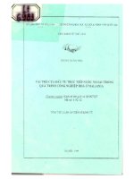 Vai trò của đầu tư trực tiếp nước ngoài trong quá trình công nghiệp hóa ở malaixia 