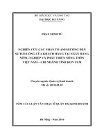 Nghiên cứu các nhân tố ảnh hưởng đến sự hài lòng của khách hàng tại ngân hàng nông nghiệp và phát triển nông thôn việt nam   chi nhánh tỉnh kon tum