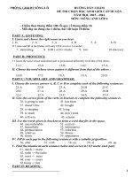 Đ.A đề thi HSG huyện môn Anh 6 (15-16)